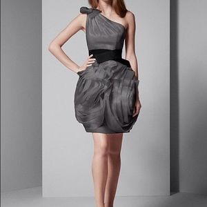 One-shoulder organza dress